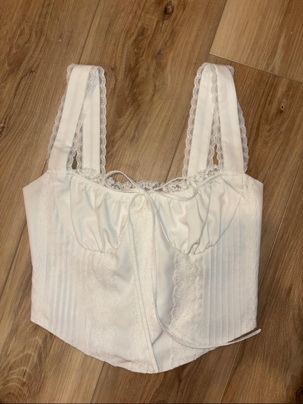 White Lace Corset Top